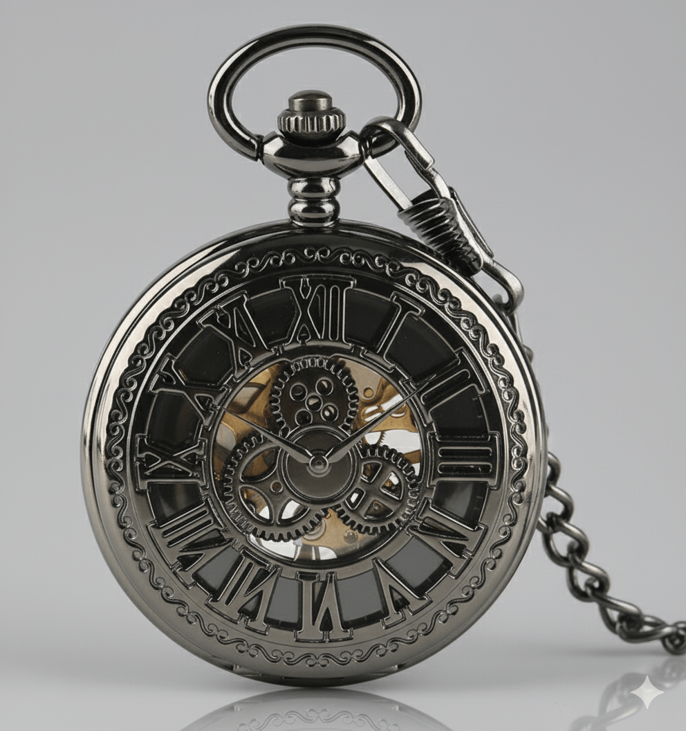 Montre à Gousset Mécanique Steampunk - Design rétro-Futuriste
