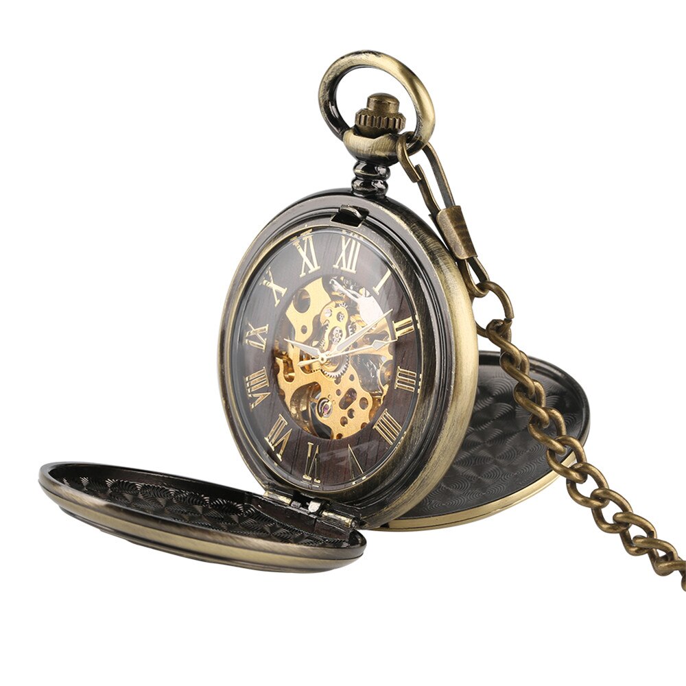 Montre à Gousset Mécanique avec Gravure de Cerfs