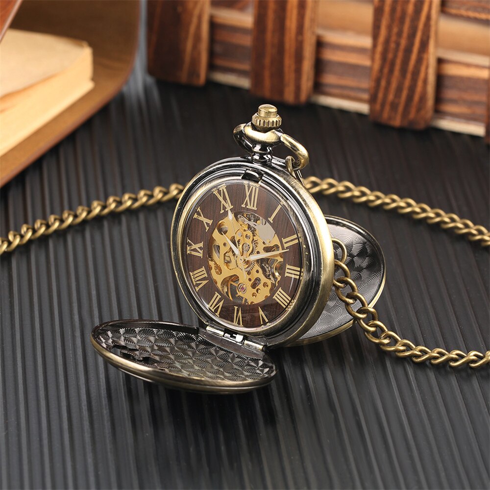 Montre à Gousset Mécanique avec Gravure de Cerfs