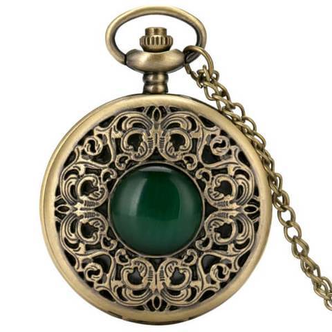 Montre à Gousset pour Femme Style Émeraude