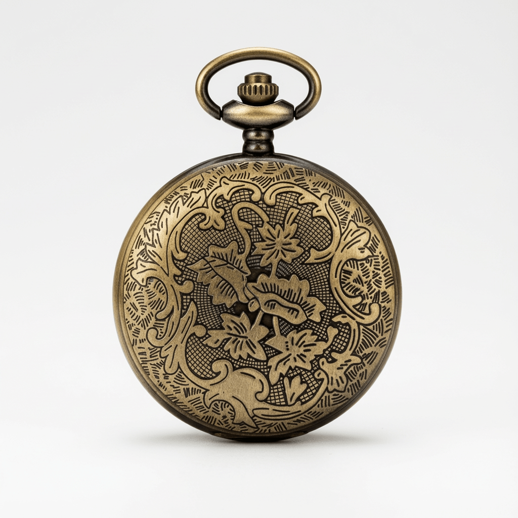 Montre à Gousset pour Femme Style Émeraude de dos