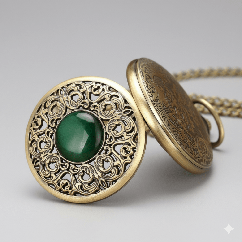 Montre à Gousset pour Femme Style Émeraude