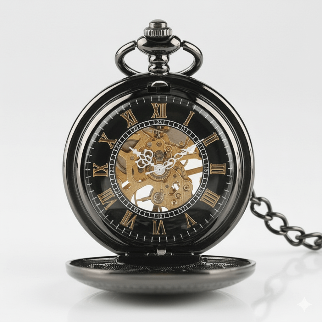 Montre à Gousset Mécanique Steampunk - Design rétro-Futuriste